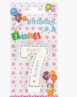 Свеча "Цифра 7" DV-H-1112-7 (12) Darvish Микс - фото