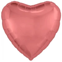 Шар с клапаном Agura (9''/23 см) Мини-сердце, Кармин, 1шт. в уп.(гел не надув) Красный - фото