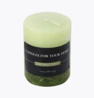 Свеча столбик рустик 60х75 3-х цвет. аром. Хвойный лес (12) 84581709  - фото