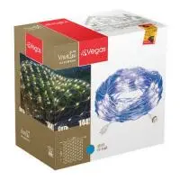 Электрогирлянда-конструктор "Сеть" VEGAS 24V, 144 синих LED ламп, прозрачный провод, 1,2*1,5м/32/4, арт. 55032 Синий - фото