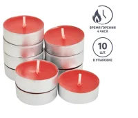 Свечи чайные аром. Клюква 10 шт 82927636, 89369083 (36)  - фото