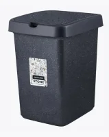 Контейнер для мусора Stone 25 л темный камень, арт. SC460511026  - фото