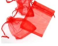 Мешки органза 15*20  красные Красный - фото