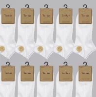 Носки мужские TURKAN Укороченные, полусетка, белые р.41-46 арт.9715 Белый - фото