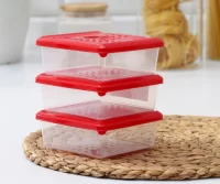 Контейнер для продуктов "Asti" квадратный 0,5л (красный), арт. 221100306/03 Красный - фото