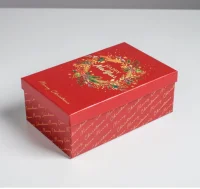 Коробка "С Новым годом" 24*15,5*9,5 см, 5040789/4 Разноцветный - фото