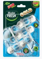 Блок подвесной для унитаза Master FRESH GOLD DUO EFFECT 5в1 МОРСКОЙ, 3шт, С0007434  - фото