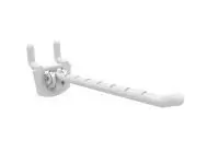 Крючок комплект: основание+консоль одинарная пласт.200мм SINGLE HOOK 10шт. (254254+254248)  - фото