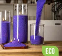 Свечи в гранулах "RosCandles" фиолетовый 200гр Белый - фото