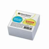 Блок д/записей Brauberg проклеен. куб 8*8*4 белый 121543  - фото