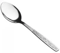 Ложка десертная  МАРТА 1,8мм 17,2см, арт. КТ-003-ЛД-1 Серебро - фото