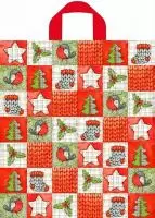 ТЦ50штСумка-пакет Р с петл.ручкой Новый год Разноцветный - фото