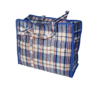 Сумка хозяйственная на молнии 80*60+30 №7А клетка  - фото