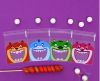 Пакет БОПП с липкой лентой, «Праздничное ассорти», 10*10 см, микс, 10495538, 1/100  - фото