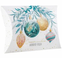 Коробка сборная фигурная «Акварельные шары» 19 × 14 × 4 см, 7059951 Белый - фото