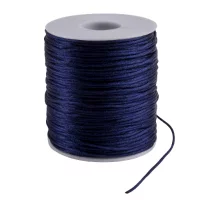 Шнур нейлоновый  на бобине d=1mm L=100m цвет  темно-синий 4445350 Синий - фото