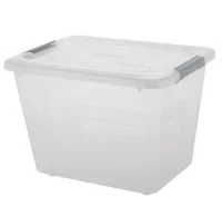 Ящик для хранения BERGEN 18л натуральный, арт. PT6554НАТ-10 Прозрачный - фото