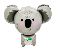 Шар(4) (30''/76 см) Фигура, Коала с веточкой бамбука, 1 шт.  - фото