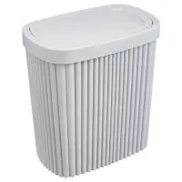 Контейнер для мусора "Velvet" 5,9л 225х140х253мм (светло-серый флэк) Серый - фото