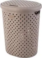 Корзина для белья Plast Team Rattan 42л 415х330х510 мм шоколадный мокко, арт. PT408711015 Шоколадный - фото