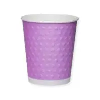 Стакан бумажный д/гор двуслойный 350 мл Д90 Bubbles лаванда 5 шт Лавандовый - фото