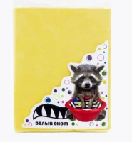 Салфетка из вискозы Белый Енот 30*38см, 80гр/м2 5шт, арт. S5015nn Микс - фото