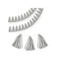 Гирлянда Тассел, Серебро, 35*12 см, 12 листов. Серебро - фото