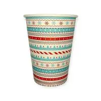 Стакан бумажный 350мл для горячего Снежинки D90 5 шт Разноцветный - фото