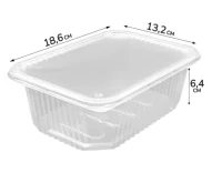 Набор контейнеров д/заморозки и хранения с крышкой 1000 мл 5 шт Прозрачный - фото