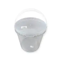 Комплект Ведро 3,3л прозрачное + Крышка д/ведра D-180мм Прозрачный - фото