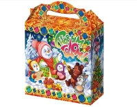 Новог.коробка "Новогодний концерт" вместимость до 850 гр  - фото