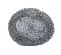 Губка плетенная металлическая оцинкованная, диаметр 9см, 15гр, арт. 7742 Серый - фото