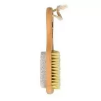 Щетка деревянная, двусторонняя с пемзой, 18см "Банные штучки" 40050/30  - фото