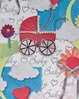 Пленка металлизированная с рисунком 50*70, 30мкр, арт. 20502/50*70 Разноцветный - фото