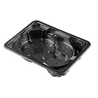 Контейнер ППf 190*144*37 под два гамбургера черный (480) 19202, уп.60шт. Черный - фото