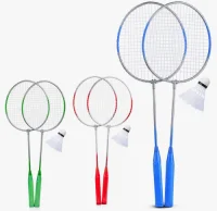 Бадминтон (2 ракетки, волан) в сетке, R0177 Разноцветный - фото