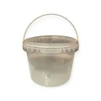 Комплект Ведро 0,5л прозрачное  + крышка д/ведра D-109мм Прозрачный - фото