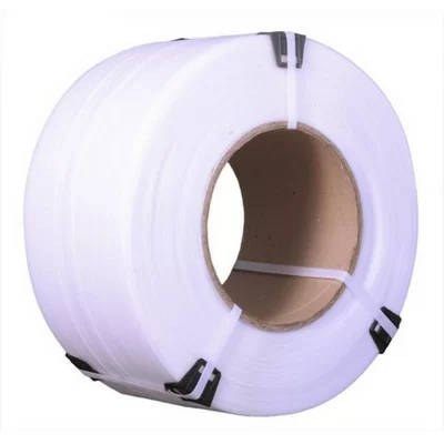 Лента стяжная 12 мм*0,45/0,5*3000м белая полипропиленовая Белый - фото