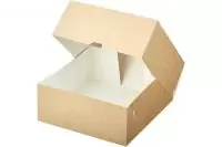 Коробка д/десертов 255*255*105 OSQ CAKE 6000 (15/75) Коричневый - фото