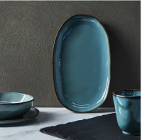 Блюдо овальное Ivlev Chef Органика 30х18x3см, фарфор, серый арт. 816-391 Серый - фото