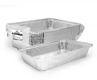 Алюм.форма прямоуг., L-край, 2235мл, 313*213*44мм 25шт (12), 402-679 Серебро - фото