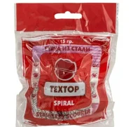 Мочалка из стали для посуды SPIRAL 1шт. TEXTOP, арт. Т381-1 Серебро - фото