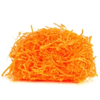 Наполнитель для коробок бумажный волна, Оранжевый 50гр в упаковке, арт. C15 Оранжевый - фото