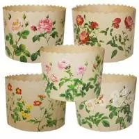 Форма бумаж.кругл.д/кулича цветная 300мл(110*85) А5 Пасха  - фото