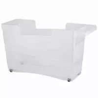 Контейнер для хранения "Tule" 12,5л, 453х160х257 мм с ручкой на роликах (бесцветный), арт. 221305301/00  - фото