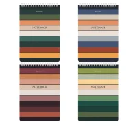 Блокнот А5 146х206мм, 60л, гребень, картон, клетка, BRAUBERG, Classic, 114359 Микс - фото