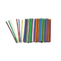 Соломка для коктейлей 5*125 мм 1/400 прямая, цветная Разноцветный - фото