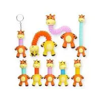 Антистресс-брелок "Жираф" 9см, 00-5655 Разноцветный - фото