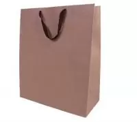 Пакет подарочный бумажный с ручками 43*53*18 Крафт, арт. L144 Коричневый - фото