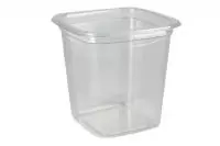 Контейнер СпК-0909-400мл прозрачный квадрат 1/50 Прозрачный - фото